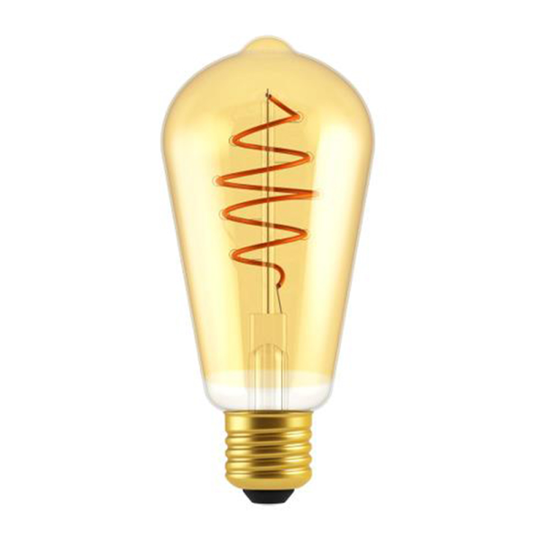 LED Bulb ST64 5W E27 Goud-Spiraal